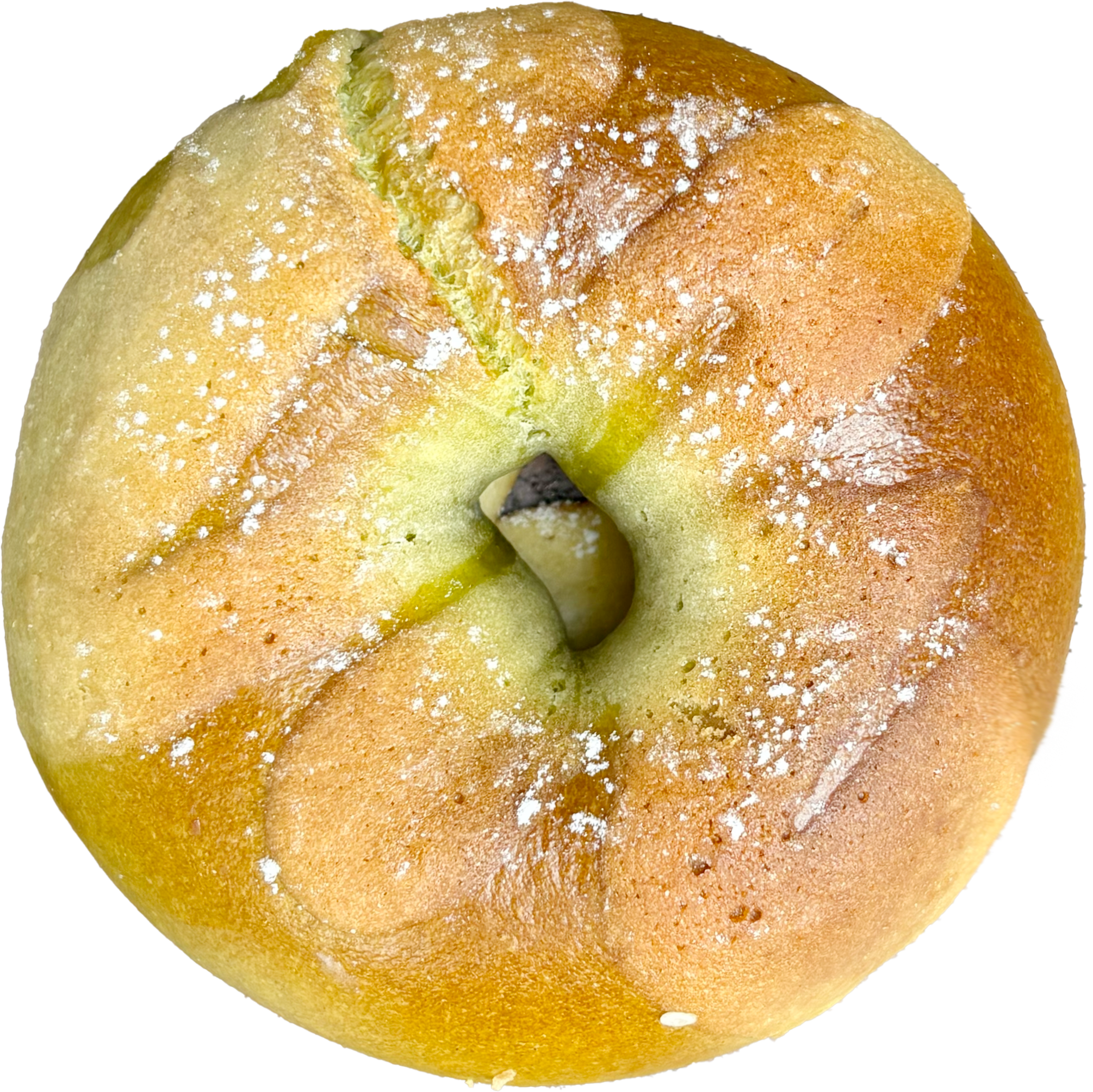 Matcha red bean custard bagel 抹茶红豆卡仕达贝果