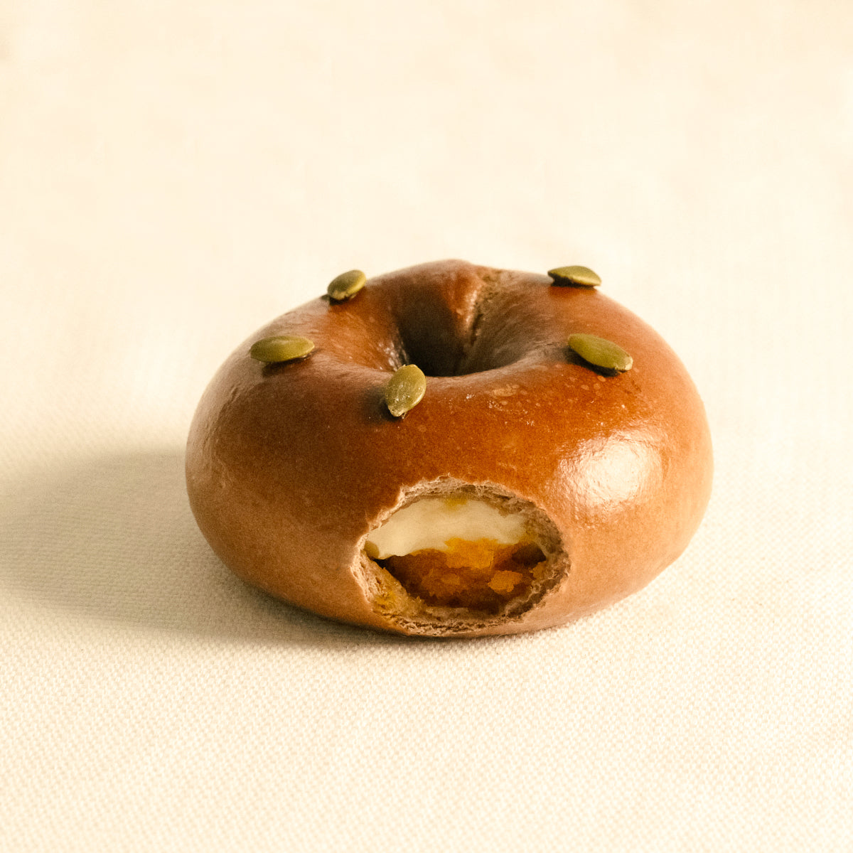 Chocolate pumpkin mochi bagel 巧克力南瓜麻薯